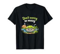 Don't Worry Be Mossy Plant Parent Cottagecore Design Camiseta