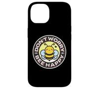 Don't Worry Bee Happy Bumblebee Punny Pun, Linda Abeja Kawaii Carcasa para iPhone 14