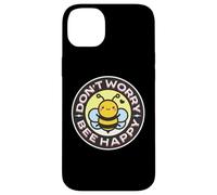 Don't Worry Bee Happy Bumblebee Punny Pun, Linda Abeja Kawaii Carcasa para iPhone 14 Plus