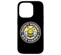 Don't Worry Bee Happy Bumblebee Punny Pun, Linda Abeja Kawaii Carcasa para iPhone 14 Pro