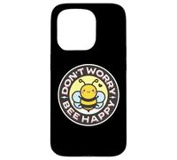Don't Worry Bee Happy Bumblebee Punny Pun, Linda Abeja Kawaii Carcasa para iPhone 15 Pro