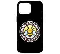 Don't Worry Bee Happy Bumblebee Punny Pun, Linda Abeja Kawaii Carcasa para iPhone 16 Pro MAX