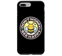 Don't Worry Bee Happy Bumblebee Punny Pun, Linda Abeja Kawaii Carcasa para iPhone 7 Plus/8 Plus