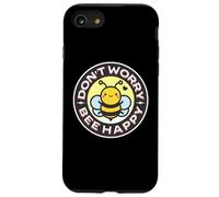 Don't Worry Bee Happy Bumblebee Punny Pun, Linda Abeja Kawaii Carcasa para iPhone SE (2020) / 7/8