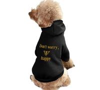 Don't Worry Bee Happy Warm Dog Sudadera con Capucha Lindo Disfraz de Perro Sudadera acogedora Ropa para Mascotas M