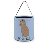 Don't Worry Cute Capybara Funny Halloween Trick Or Treat Tote Bags Candy Gift Buckets for Party Favors Supplies