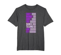 Don't Worry Don't Cry Dance Techno and Fly - Rave Music Camiseta, Hombre Tallas Grandes, Jaspeado Oscuro, 2X Alto