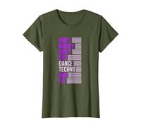 Don't Worry Don't Cry Dance Techno and Fly - Rave Music Camiseta, Mujer, Verde Oliva, XXL