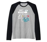 Don't Worry I Did This On A Maniquí Once Skeleton Nurse Camiseta Manga Raglan