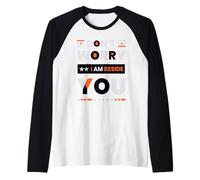 Don't Worry I'm Beside You Minimalista Moderno Camiseta Manga Raglan