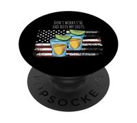 Don't Worry I've Had Both My Shots Bandera de Estados Unidos 4 de Julio PopSockets PopGrip Adhesivo