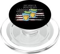 Don't Worry I've Had Both My Shots Bandera de Estados Unidos 4 de Julio PopSockets PopGrip para MagSafe