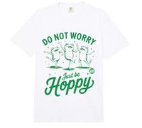 Don't Worry Just Be Hoppy Funny Frog Comfort Colors Adult Heavyweight T-Shirt