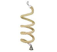 Dontdo - Cuerda de escalada para loros, tamaño grande, mediano y pequeño, para pájaros y pájaros, soporte de campana, cuerda de algodón, para masticar, jaula para colgar, juguete de 2 m