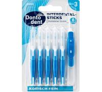 DONTODENT - Cepillos interdentales (0,6 mm, ISO 3, 1 x 6 unidades), color azul