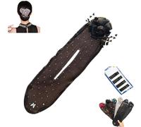 Donubiiu Flores bordadas a mano, rizador de pelo, rizador de pelo, rizador de pelo, accesorios para cabello largo (B)