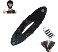 Donubiiu Mano bordada flores deft bun, rizador de pelo de flor, rizador de pelo perezoso, accesorios para cabello largo (F)