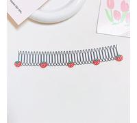 Donubiiu Peine de fijación para el cabello en forma de U, clips de pelo invisibles elásticos, peine de fijación en forma de U, juego de accesorios flexibles para niños (Strawberry)