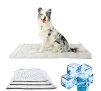 Donubiiu Pfotenchill - Alfombrilla de refrigeración para perros, diseño de huellas de perro, tejido refrescante, reversible, lavable a máquina, protege tu contra el sobrecalentamiento, para cama de