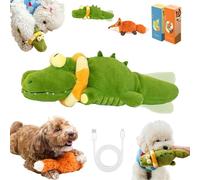 Donubiiu The Mellow Dog - Calming Cocodrile, Interactive Plush Dog Toy with Automatic Tail-Wagging to Keep Them Busy, Soft & Washable Seguro Juguete masticable para perros y gatos (cocodrilo, 1 unidad