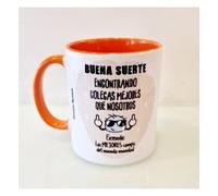 Donum Bonum Regalos Originales Taza Buena Suerte Encontrando Colegas Mejores Que Nosotros (Blanco)