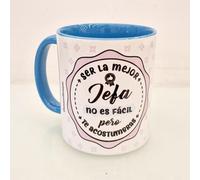 Donum Bonum Regalos Originales Taza Ser La Mejor Jefa No Es Fácil Pero Te Acostumbras (Negro)