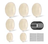 Donut de Pelo, 7pcs Accesorios de Peinado Kit,con 20pcs de U-clip y 10pcs de Cuerda de Cabeza,para Mujeres Niñas, para Hacer Moños(Golden)