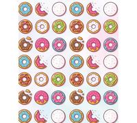 Donut Delights Notebook - 100 Wide Ruled Pages (7.25 x 9.5) , Fun and Sweet!