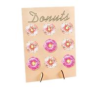 Donut Display Stand para Party, Donut Holder Stand Party - Rack de de Madera para Bodas | Partido de de 9 Peg Reutilizable, Party, Donuts Display Board para la decoración de la Mesa de postres