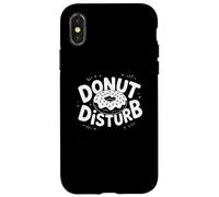Donut Disturb Funny Donut Lover Lazy Day Tees Decor and More Carcasa para iPhone X/XS