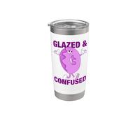Donut Glazed and Confused - Funny Doughnut Vaso térmico de acero inoxidable de doble pared