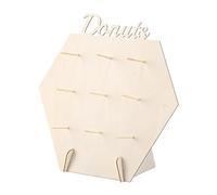 Donut Holder Stand Party, Donut Stand - Soporte de rústicas de Madera | Partido de de 9 Peg Reutilizable, Party, Donuts Display Board para la decoración de la Mesa de postres