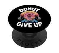 Donut Renuncia a Funny Fitness Gym Pun de entrenamiento de PopSockets PopGrip Adhesivo