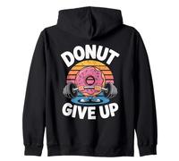 Donut Renuncia a Funny Fitness Gym Pun de entrenamiento de Sudadera con Capucha