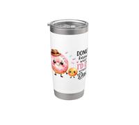 Donut sabe lo que haría sin papá divertido Vaso térmico de acero inoxidable de doble pared