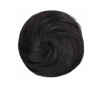 Donut Updo Accessories Hair pieces for Women Synthetic Space Bun Mini Claw Clip in Messy Fake Hair Bun Extensions Wig Ponytail Extension (negro natural, 2 unidades)