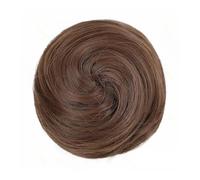 Donut Updo Accessories Hairpieces for Women Synthetic Space Bun Mini Claw Clip in Messy Fake Hair Bun Extension Wig Ponytail Extension (Marrón oscuro, 1 pieza)