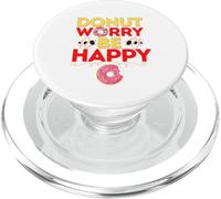 Donut Worry be Happy Funny Donut Day PopSockets PopGrip para MagSafe