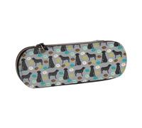 Donuts Labrador Negro Lindo Perro De Laboratorio Mejor Labrador, Estuche para lápices Estuche para lápices de Cuero PU Estuche para lápices Estuche para lápices Estuche para cosméticos