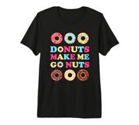 Donuts Make Me Go Nuts Funny Donut Lover Jelly Doughnut Love Camiseta Premium