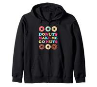 Donuts Make Me Go Nuts Funny Donut Lover Jelly Doughnut Love Sudadera con Capucha