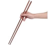 Donxote Juego de 2 pares de palillos de madera para freír y cocinar de 16.5 pulgadas, color marrón, extralargos