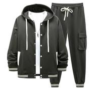 DONYKARRY Conjunto de Chándal para Hombre Traje de Jogging Chaqueta y Pantalones Ropa Deportiva Actividades al Aire Libre