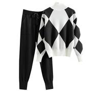 DONYKARRY Traje Casual Para Mujer,Juego De 2 Piezas Para Mujeres Ropa Deportiva De Manga Larga Aumentar El Tamaño Ropa Callejera Y2K