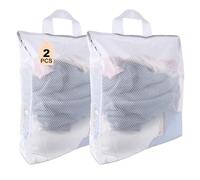 DoocliB 2 redes de lavandería grandes con asas, 50 x 60 cm, XL, con cremallera para lavadora, ropa delicada, bolsas de lavandería duraderas, para bolsas de lavandería reutilizables