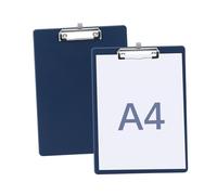 DoocliB Portapapeles A4, 2 unidades de tablero de escritura con soporte para bolígrafo en DIN A4, portapapeles para colgar, pinza para guardar papel para oficina, cocina, taller (azul)