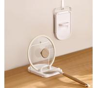 DoocliB Soporte Plegable Para Tapas de Ollas, Organizador de Tapas de Ollas, Soporte de Cocina Para Tapas de Ollas con un Diámetro de 16 a 34 cm, Apto Para Cucharones y Espátulas