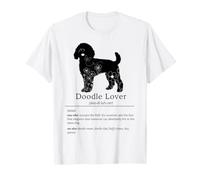 Doodle Amante Definición Floral Silueta Mamá Goldendoodle Camiseta