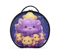 Doodle Arte Lindo Erizo Bolsa de Maquillaje Organizador de Circular Cosméticos Bolsas Creatividad con Divisor Ajustable para Mujeres