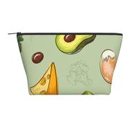 Doodle Brócoli Queso Aguacate, Bolsa de artículos de tocador Bolsa de Maquillaje Bolsa de cosméticos Bolsa de artículos de tocador de Viaje portátil